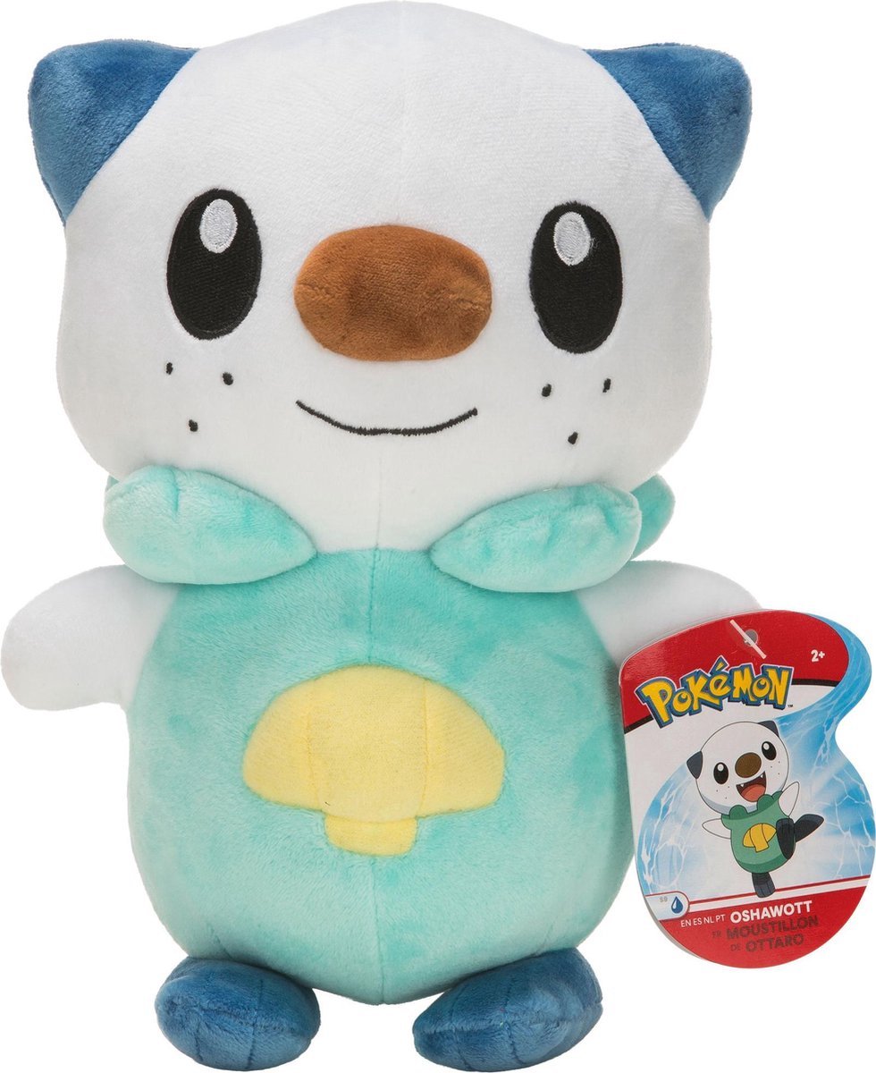 Oshawott – Pokémon Pluche Knuffel 22 cm {Pokemon Plush Toy | Speelgoed Knuffeldier Knuffelpop voor kinderen jongens meisjes | Charizard, Bulbasaur, Charmander, Squirtle, Pikachu, Eevee}